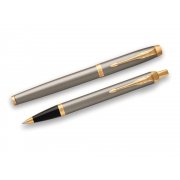 Набор Parker «IM Core Brushed Metal GT»: ручка шариковая, ручка роллер
