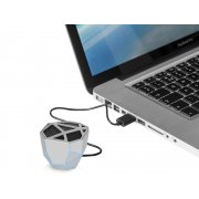 Портативная колонка «Geo», синяя подсветка