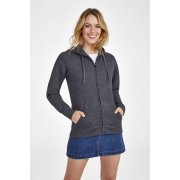 Толстовка женская на молнии с капюшоном Seven Women, серый меланж арт. 5574.10