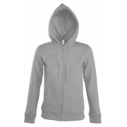 Толстовка женская на молнии с капюшоном Seven Women, серый меланж арт. 5574.10