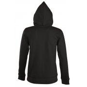 Толстовка женская на молнии с капюшоном Seven Women, черная арт. 5574.30