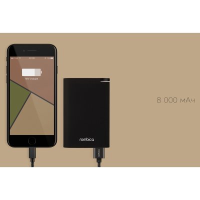 Внешний аккумулятор «NEO Alfa Black», 8000mAh