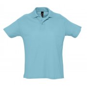 Рубашка поло мужская SUMMER 170, бирюзовая арт. 1379.42