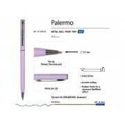 Ручка металлическая шариковая «Palermo», софт-тач