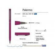 Ручка металлическая шариковая «Palermo», софт-тач