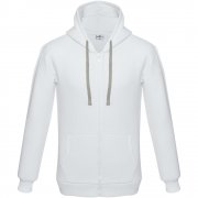 Толстовка на молнии с капюшоном Unit Siverga Heavy, белая