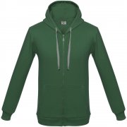 Толстовка с капюшоном на молнии Unit Siverga Heavy, темно-зеленая