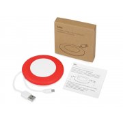 Беспроводное зарядное устройство «Disc» со встроенным кабелем 2 в 1 арт. 590901