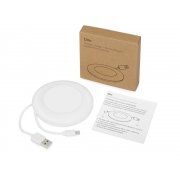 Беспроводное зарядное устройство «Disc» со встроенным кабелем 2 в 1 арт. 590958