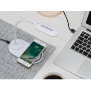 Настольный светильник с беспроводной зарядкой «Flamp»