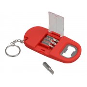 Брелок-открывалка с отвертками и фонариком «Uni» софт-тач