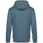 Толстовка с капюшоном унисекс King, серо-синяя