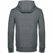 Толстовка с капюшоном на молнии унисекс King, темно-серый меланж