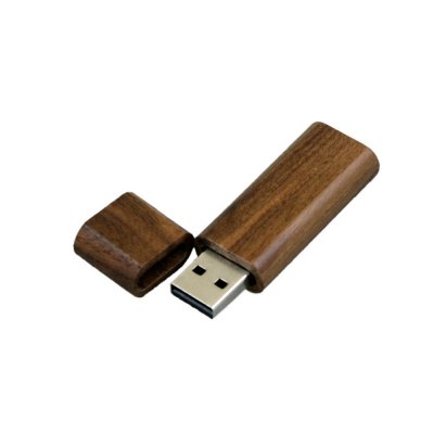 USB 2.0- флешка на 64 Гб эргономичной прямоугольной формы с округленными краями