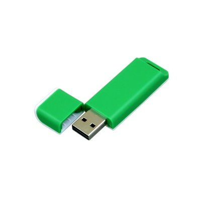 USB 2.0- флешка на 64 Гб с оригинальным двухцветным корпусом