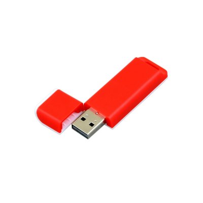 USB 2.0- флешка на 32 Гб с оригинальным двухцветным корпусом