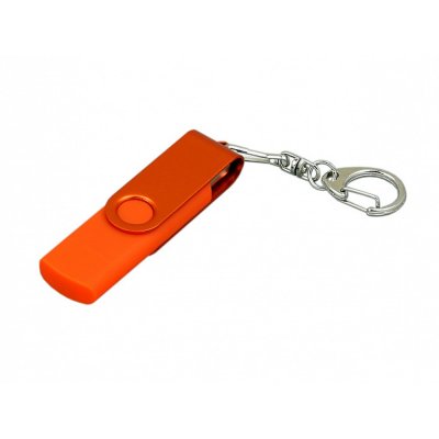 USB 2.0- флешка на 32 Гб с поворотным механизмом и дополнительным разъемом Micro USB арт. 7031.32.08