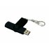 USB 2.0- флешка на 32 Гб с поворотным механизмом и дополнительным разъемом Micro USB