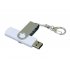 USB 2.0- флешка на 32 Гб с поворотным механизмом и дополнительным разъемом Micro USB