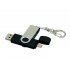 USB 2.0- флешка на 32 Гб с поворотным механизмом и дополнительным разъемом Micro USB