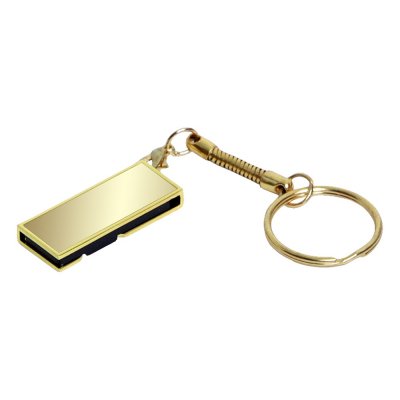 USB 2.0- флешка на 64 Гб с поворотным механизмом и зеркальным покрытием