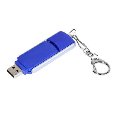 USB 2.0- флешка промо на 64 Гб с прямоугольной формы с выдвижным механизмом