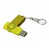 USB 2.0- флешка промо на 64 Гб с поворотным механизмом и однотонным металлическим клипом