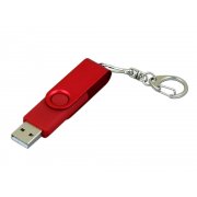 USB 2.0- флешка промо на 64 Гб с поворотным механизмом и однотонным металлическим клипом арт. 6031.64.01