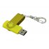 USB 2.0- флешка промо на 32 Гб с поворотным механизмом и однотонным металлическим клипом