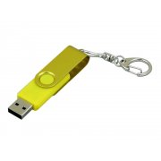USB 2.0- флешка промо на 32 Гб с поворотным механизмом и однотонным металлическим клипом арт. 6031.32.04