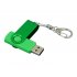 USB 2.0- флешка промо на 32 Гб с поворотным механизмом и однотонным металлическим клипом