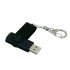 USB 2.0- флешка промо на 32 Гб с поворотным механизмом и однотонным металлическим клипом