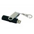 USB 2.0- флешка на 16 Гб с поворотным механизмом и дополнительным разъемом Micro USB