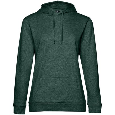 Толстовка с капюшоном женская Hoodie, темно-зеленый меланж