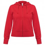 Толстовка женская Hooded Full Zip красная