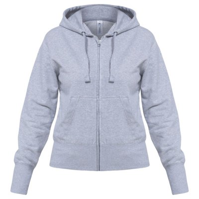 Толстовка женская Hooded Full Zip серый меланж