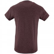 Футболка мужская приталенная REGENT FIT 150, бордовый меланж арт. 00553148