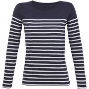 Футболка женская с длинным рукавом Matelot LSL Women, синяя с белым арт. 03100912