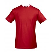 Футболка мужская с контрастной отделкой MADISON 170, красный/белый арт. 1834.50