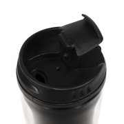 Термокружка PLAN под полиграфическую вставку,  350 мл прозрачный, черный арт. 33101