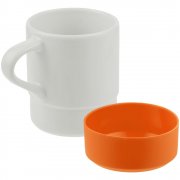 Кружка с силиконовой подставкой Protege, оранжевая арт. 12892.20 Кружка с силиконовой подставкой Protege, оранжевая арт. 12892.20