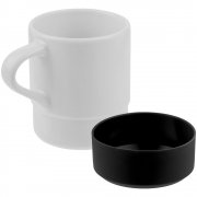 Кружка с силиконовой подставкой Protege, черная арт. 12892.30 Кружка с силиконовой подставкой Protege, черная арт. 12892.30