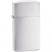 Зажигалка Zippo Slim Brushed, матовая серебристая