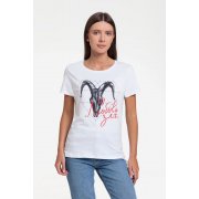 Футболка женская «Любовь зла», белая арт. 70623.60 Футболка женская «Любовь зла», белая арт. 70623.60