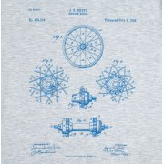 Футболка приталенная Old Patents. Wheel, голубой меланж