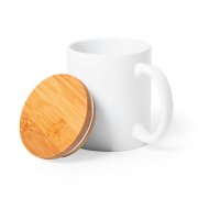 Кружка YOTEL, керамика, бамбук белый арт. 346586 Кружка YOTEL, керамика, бамбук белый арт. 346586