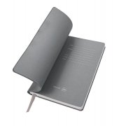 Бизнес-блокнот BIGGY, B5 формат, серый, серый форзац, мягкая обложка, в клетку Серый арт. 21218/30/30