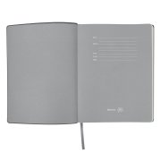 Бизнес-блокнот BIGGY, B5 формат, серый, серый форзац, мягкая обложка, в клетку Серый арт. 21218/30/30