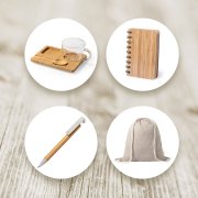 Набор подарочный INBAMBOO: чашка, ложка, подставка, блокнот, ручка, рюкзак натуральный