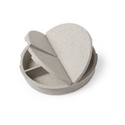 Таблетница BETUR, 3 отсека, h=1,7 cm, d=7,5 см; пластик, бамбуковое волокно бежевый